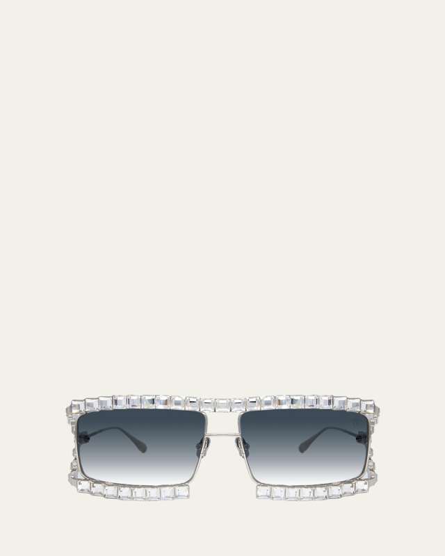 Crystal Boo Titanium Aviator Sunglasses